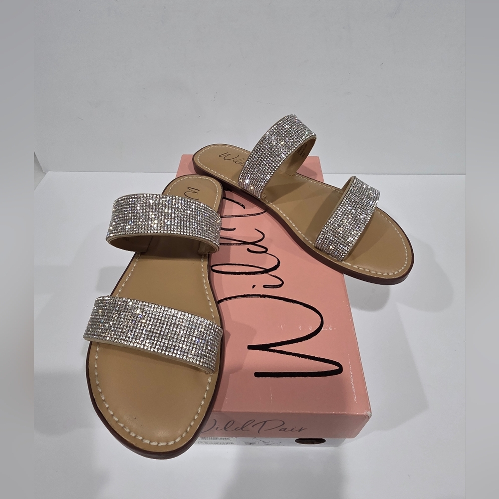 Wild Pair Sparkling Silver Women's Sandals